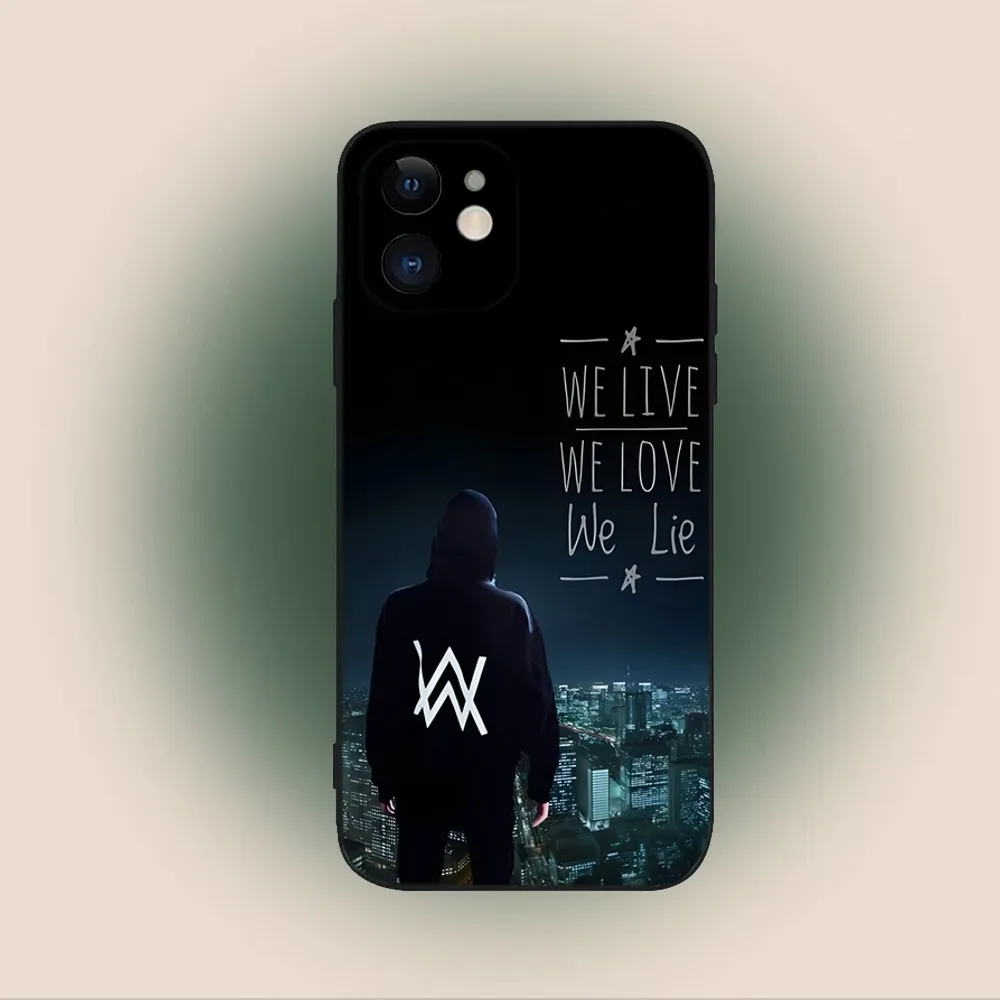 Alan Walker DJ Phone Case For iPhone 15,14,13,12,11,Plus,Pro Max,XS,X,XR,SE,Mini,8,7 Soft Silicone Black Cover