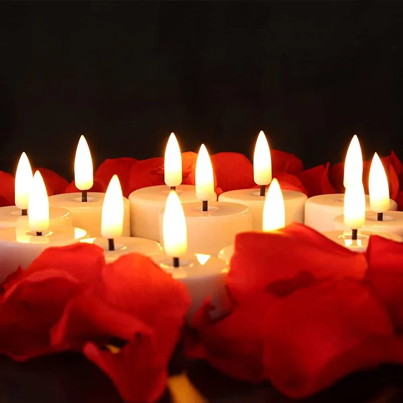 3/6Pcs Flameless LED Candles Flickering Battery Tea Lights Birthday Wedding Party Electric Candles Xmas Table Decoration Light