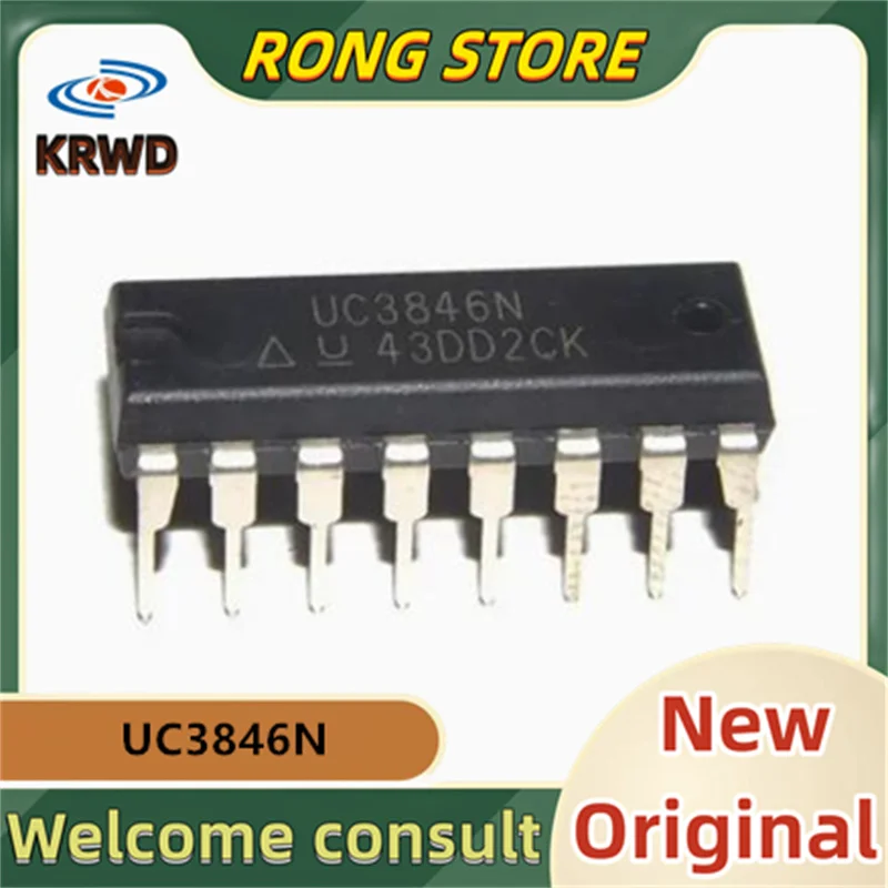 

10 шт., UC3846N, новый и оригинальный чип IC DIP16 UC3846 3846