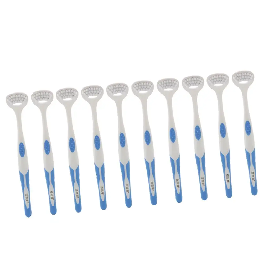 

10pcs Oral Dental Clean Away Bad Breath Tongue Cleaner Brush Scraper