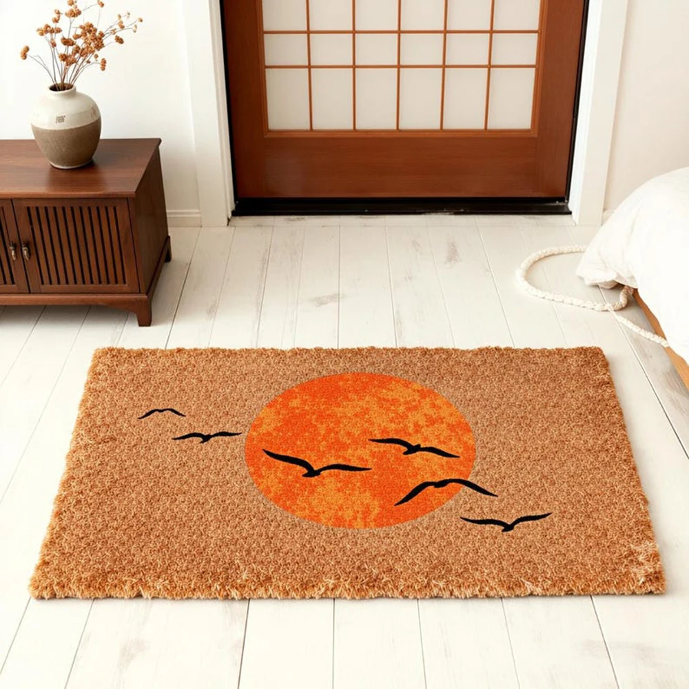 พรมเช็ดเท้าลายพระอาทิตย์และนก - Sunrise Home Textiles & Apparel บทวิจารณ์และราคา