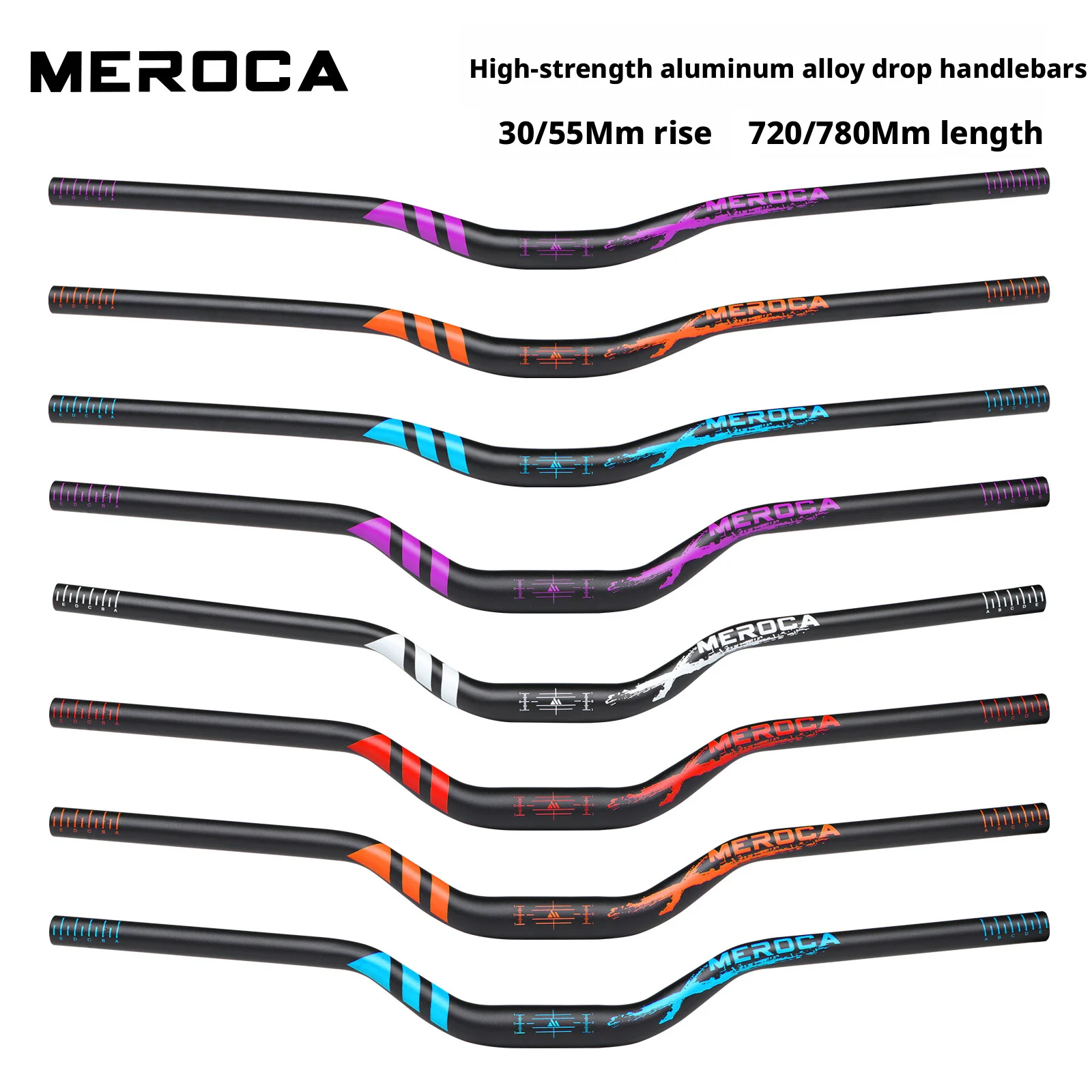 

Bicycle Handlebar 31.8mm Rise 30mm/55mm Length 720mm/780mm High-strength Aluminum Alloy For MTB Bicycle Accessories