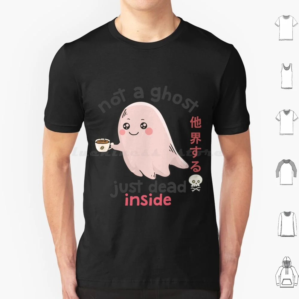 Cute Coffee Ghost Dead Inside Pastel Goth Creepy Kawaii Classic . T Shirt Big Size 100% Cotton Pastel Goth Dead Inside Anime