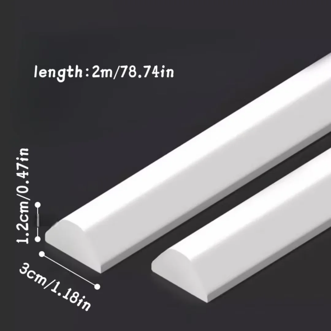 1PC 2m/78.74inch Silicone Water Retaining Strip Wet Room Floor Waterproof Shower Water Barrier Strip Shower Tray Seal Strip Bath