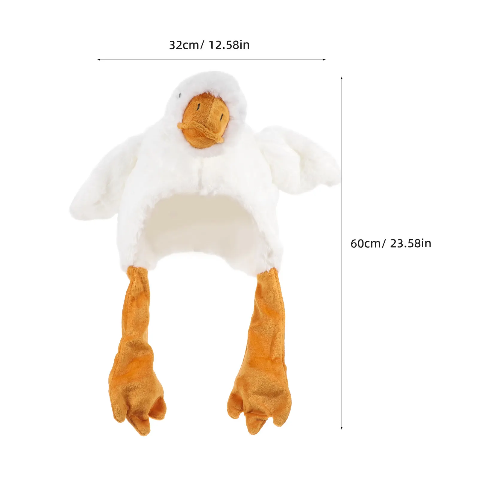 Adorabile Cappuccio a Forma di Oca Grande, Cuscino Morbido per Abbracciare, Ideale per Servizi Fotografici e Spettacoli, Peluche a Forma di Oca