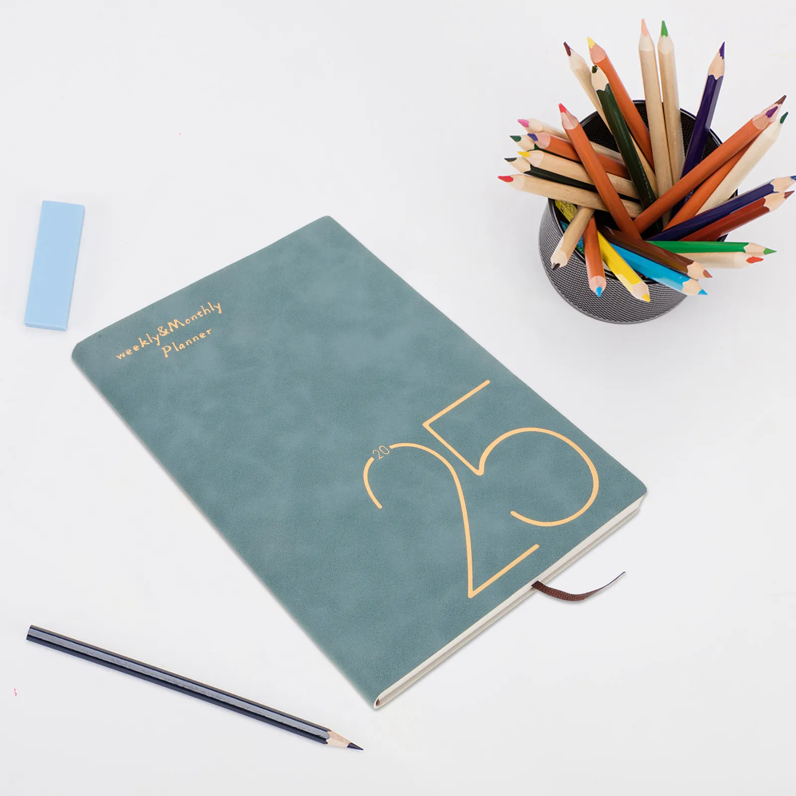 Academic Planner Hardcover Notebook – Portable Daily Organizer for Students & Professionals, Modern Writing Journal