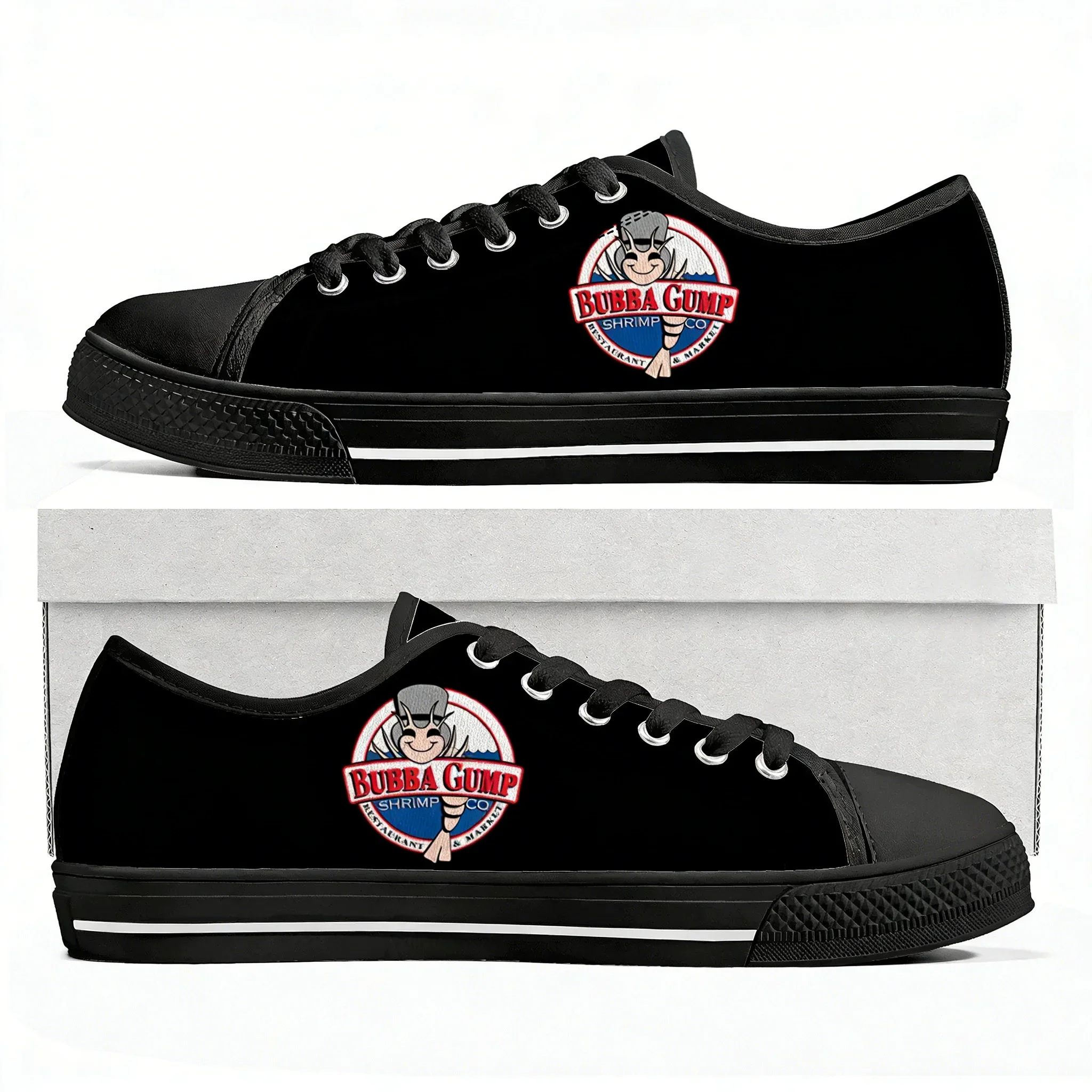

Кроссовки Retro1994 Bubba Gump Shrimp Low Top высокого качества, мужские, женские, подростковые, из канваса, повседневные, для походов, в стиле Форреста Гампа