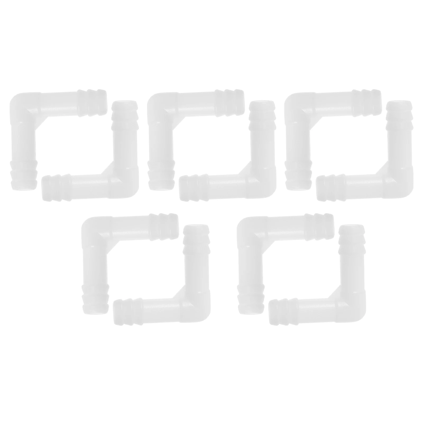 

90 Degree PP Elbow Connectors White Durable Water Resistant Leak Proof Easy Install No Tools Hose Barb Fittings for Home Hotel