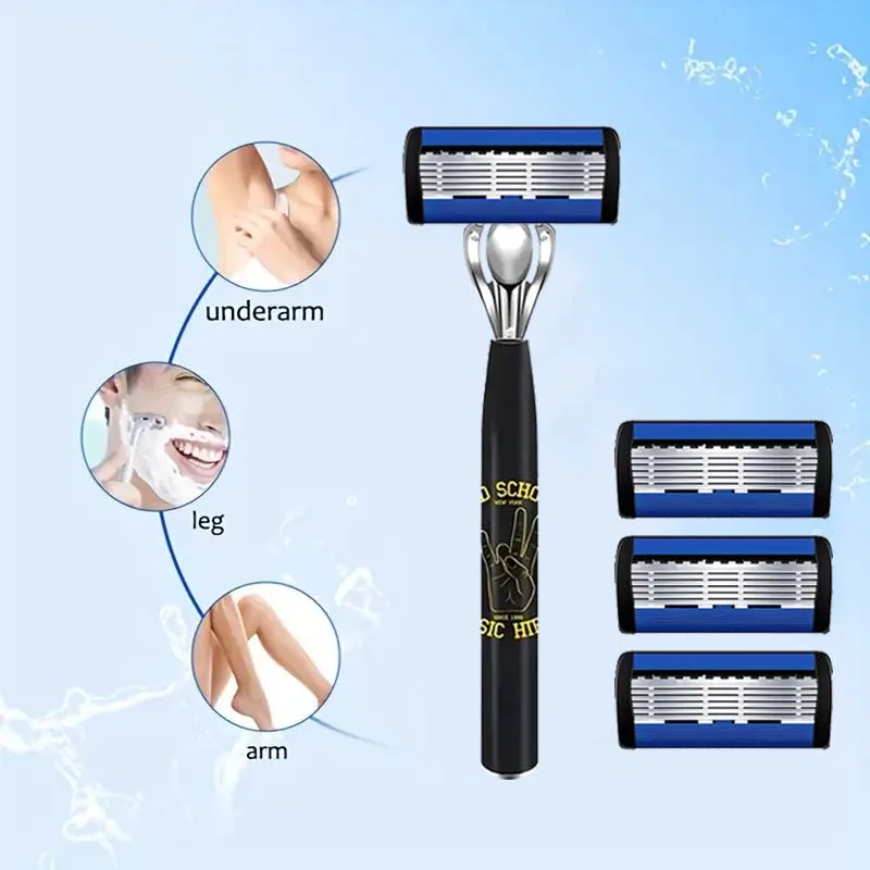 شفرة الحلاقة اليدوية الصينية ذات التصميم التقدمي ومقبض مضاد للانزلاق هي ملحق حلاقة لا غنى عنه للرجال #5