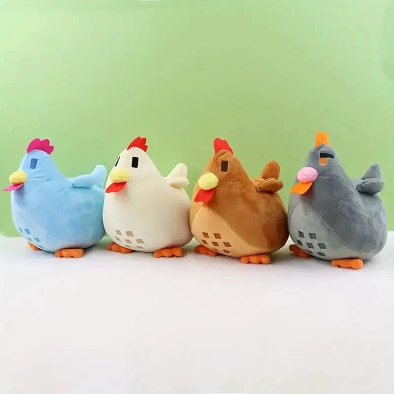 2pcs Stardew Valley Chicken Pillow Plush Soft Stuffed Animal Toys Cartoon Stardew Valley Children Birthday Gift Christmas Gifts