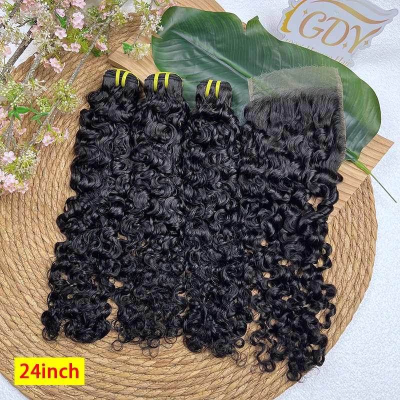 

Burmese Curly Bundles With Closure 5X5 Invisible HD Lace 100% Unprocessed Human Hair Bundles Raw Virgin Extensions Bouncy Curly