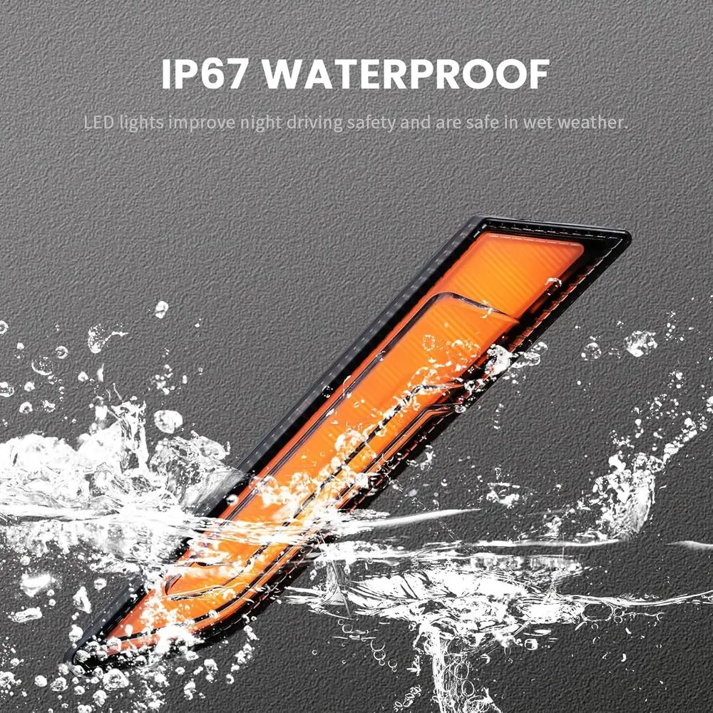 مجموعة إضاءة لوحة اللكنة LED لـ Polaris Slingshot، أضواء القيادة ذات اللوحة السفلية باللون الأبيض DRL Yellow Turn Light لـ Polaris Slingshot S