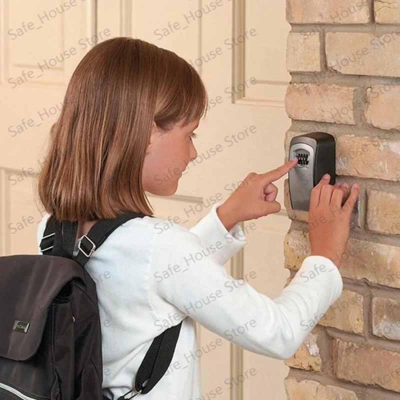 Imagem -05 - Wall Mount Key Storage Secret Box Organizador Digit Combination Senha Código de Segurança Lock Home Safe Depósito