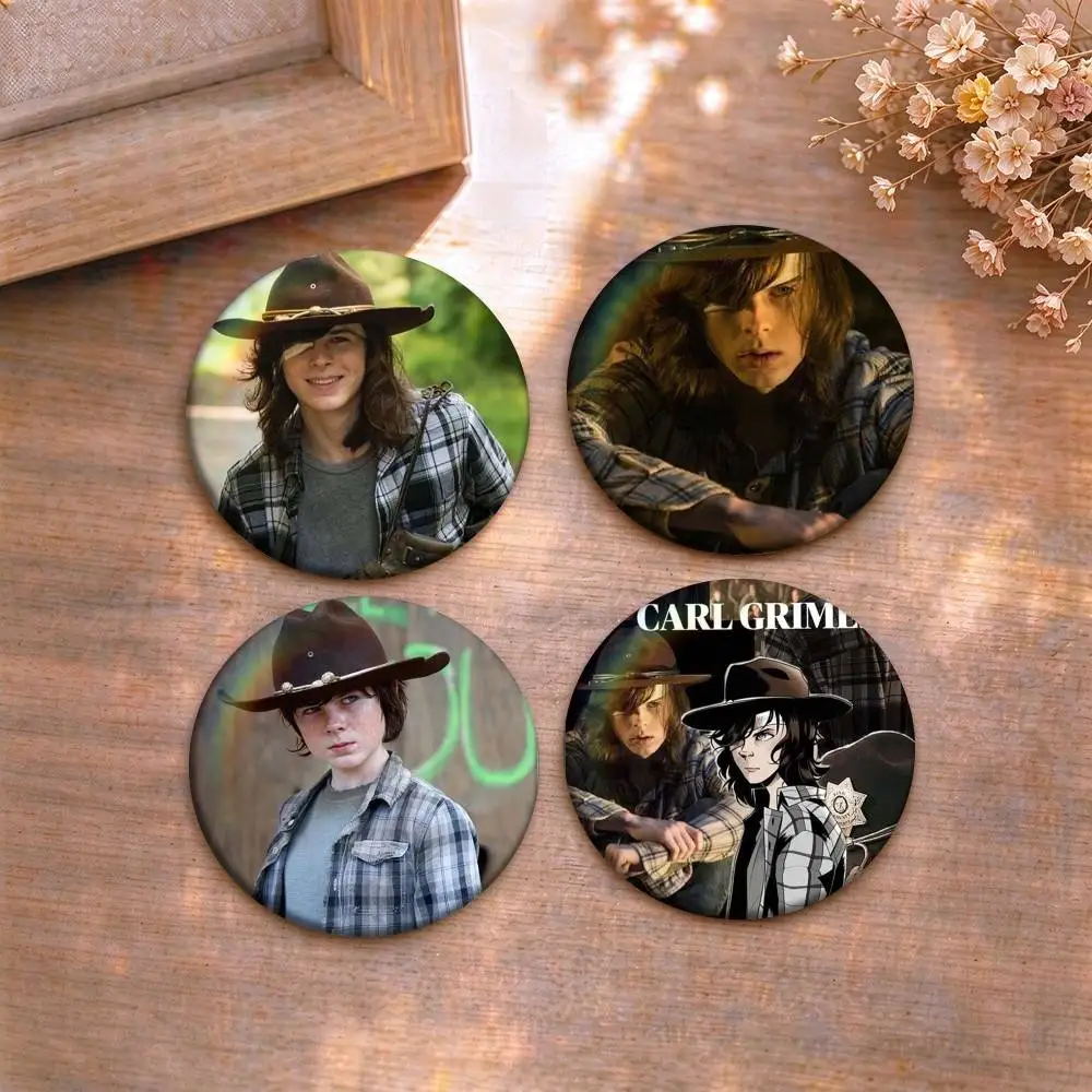The Walking Dead Carl Grimes  Brooch Metal Badge Brooch, Fashion Decorative Pins for Hat Bag Clothing Decoration Gift