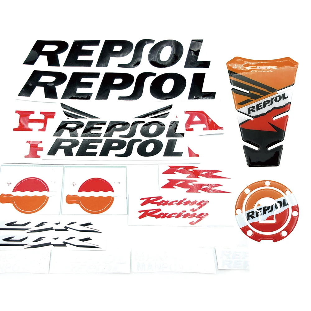 Motorcycle Racing Fairing Body Stickers Accessories For Honda CBR 600 RR CBR600RR 2003 2004 2005 2006 Repsol Badge Emblem Decals