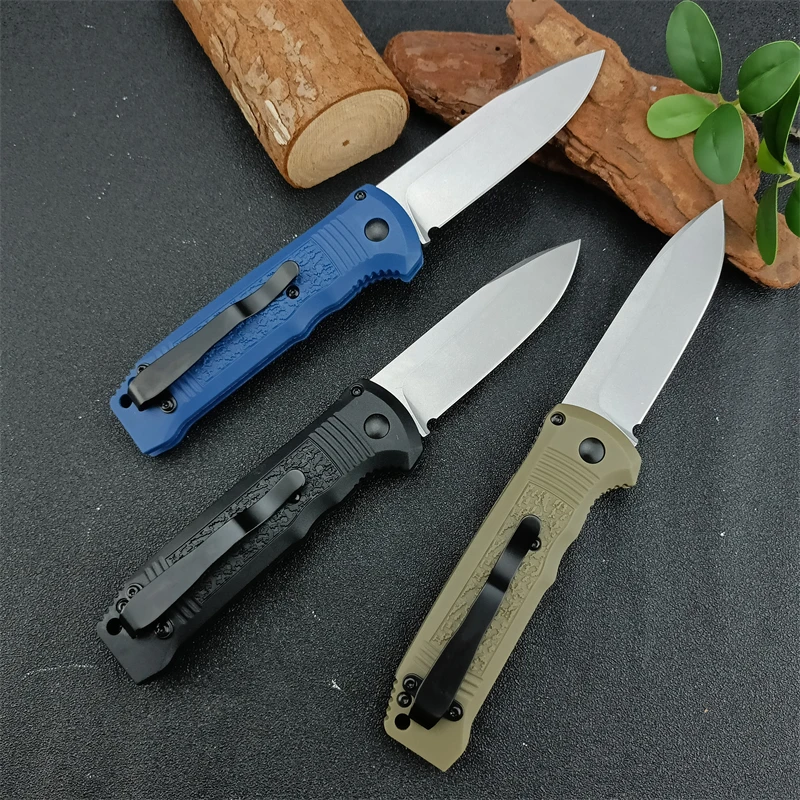 BM4400 Survival Hunting D2 Blade Camping Nylon Brazing Handle EDC Folding Knife Sending People Fishing