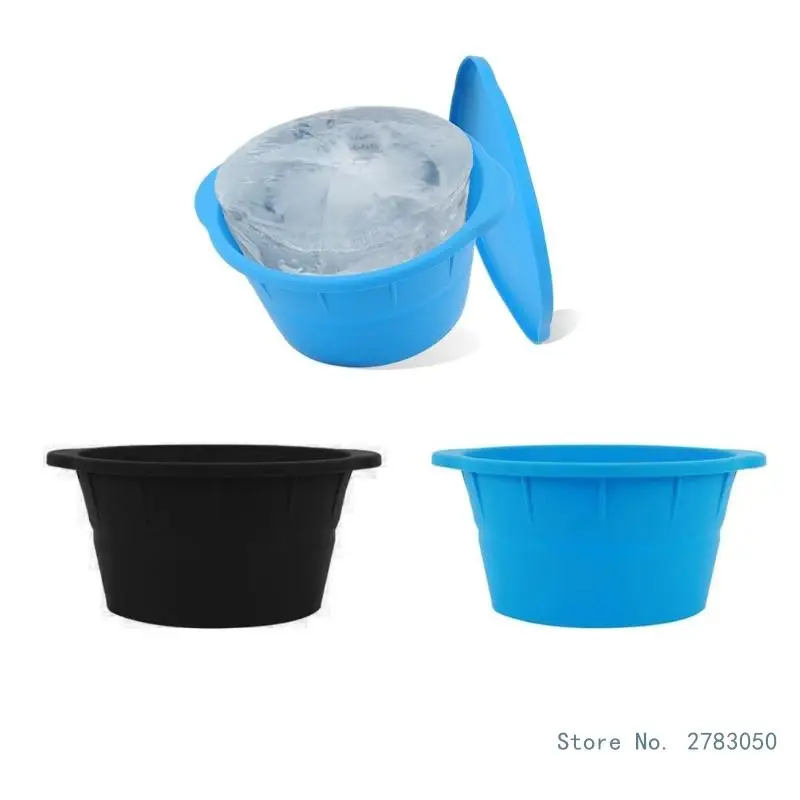 Mutifunctional Large Ice Block Making Silicone Tray with Lid Form Massive Ice for Beverage Prolonged Drink