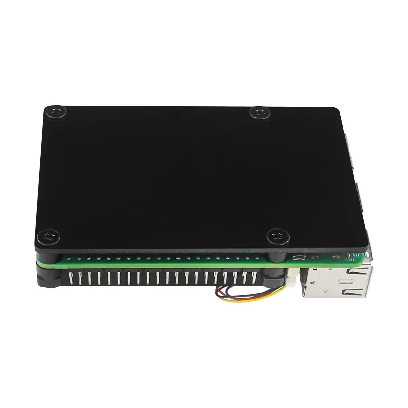 Boîtier en aluminium pour Raspberry Pi 5 avec ventilateur PWN, dissipateur thermique en silicone, refroidissement actif et passif, refroidisseur d'aquarium, coque métallique