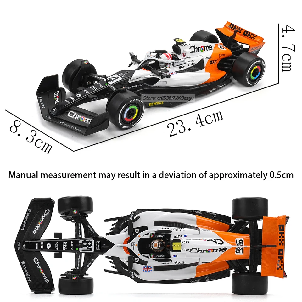 CCA MSZ 1:24 White Monaco version McLaren F1 2023 MCL60 4# Lando