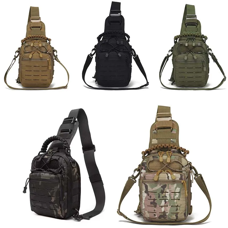 Camouflage Portable Cycling Bag Single Shoulder Diagonal Cross Small Chest Hanging Outdoor Sports Bag New Stock