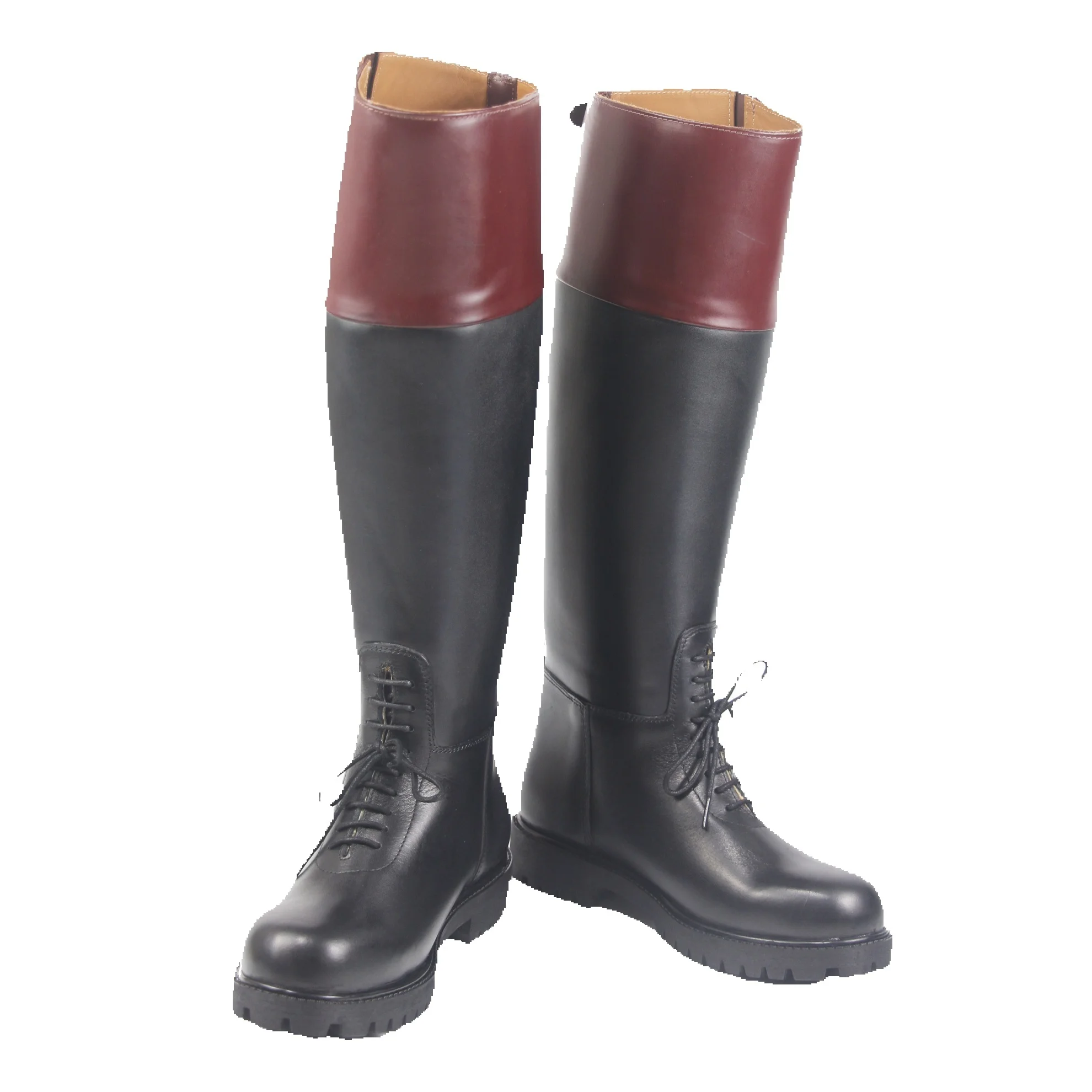 Bottes d'équitation en cuir de vache brillant, bottes d'équitation unisexes, doublure en cuir, bottes de dressage personnalisées