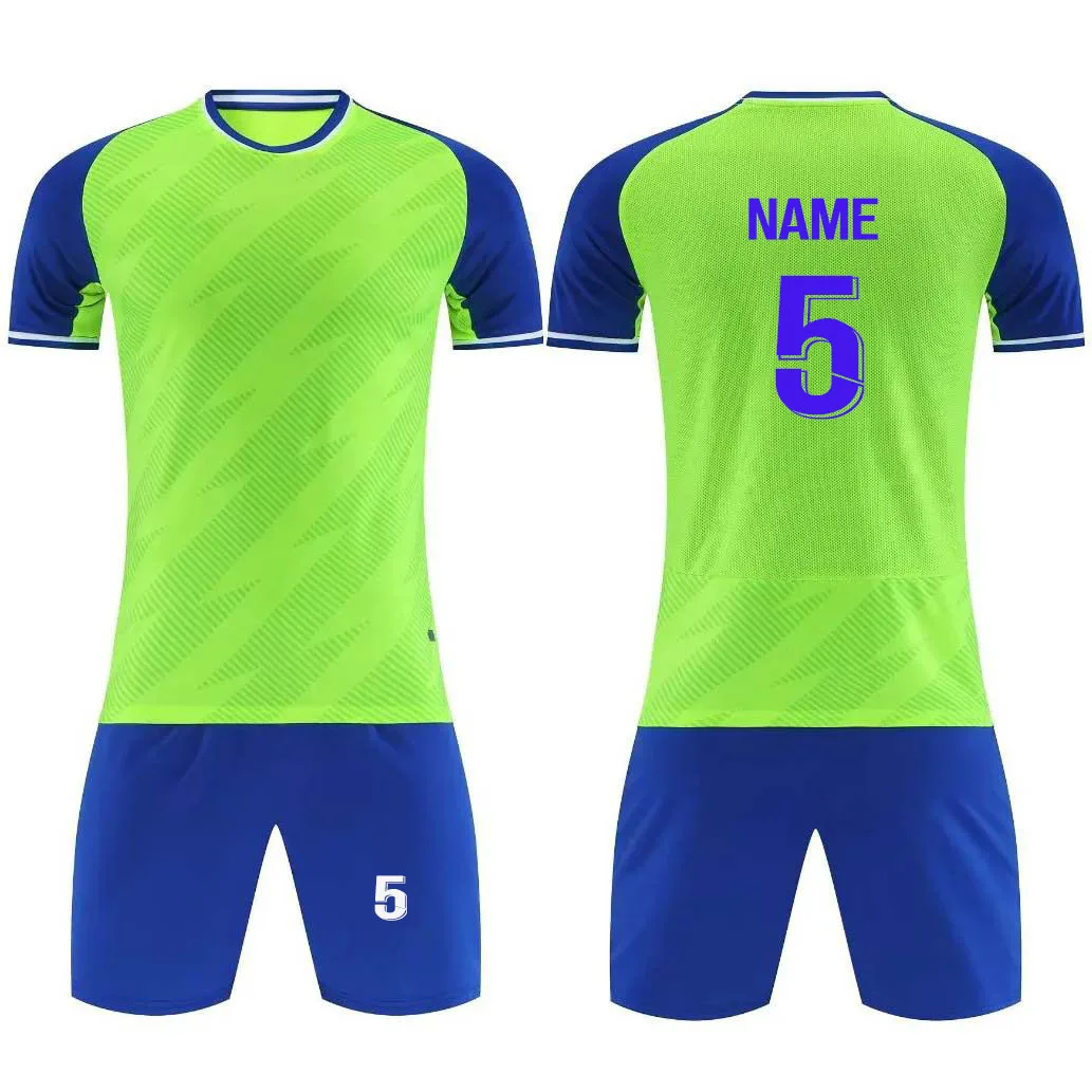 Men Boys Football Jersey Tracksuit Child Soccer Sports Uniforms Kids Play Ball Sportswear Kits vest Free Soccer Green