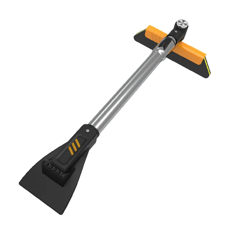 Extendable Snow Brush with Squeegee & Ice Scraper - Telescopic Auto Ice Scraper and Snow Brush 360 Rotatable Head for Window