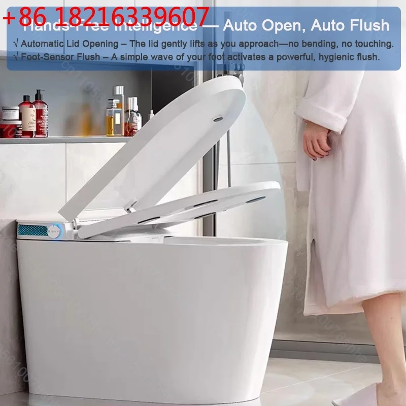 YAO YAO Electric Smart Toilet One Piece Elongated Bidet with Auto Open Lid Heated Seat Warm Air Dryer Intelligent Bidet Toilet
