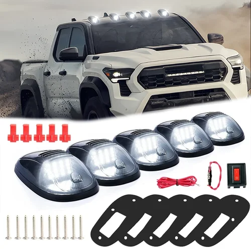 Imagen 2 del producto Kits de luces universales para techo de coche, 12V, 16LED, luces de conducción ámbar blancas para techo de camioneta