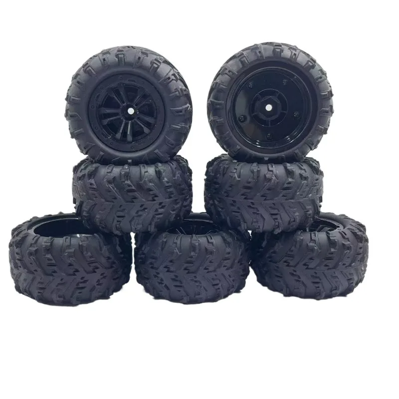 Pneus de roue de camion monstre hexagonaux de 12mm, 4 pièces, pour SCY 16101 Pro 1:16, pièces de mise à niveau de voiture RC hors route