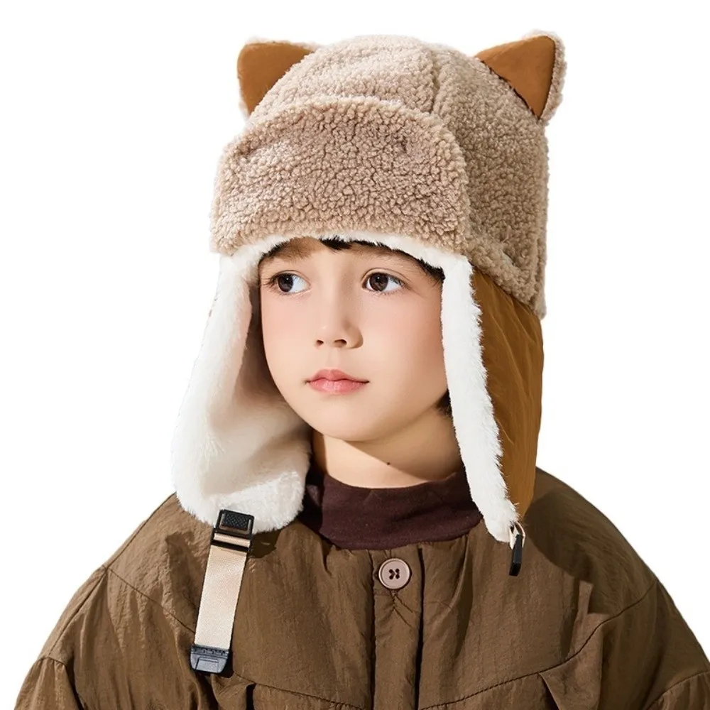 

New Warm Pilot's Hat Windproof Coldproof Pullover Cap Ear Protection Hat Autumn and Winter