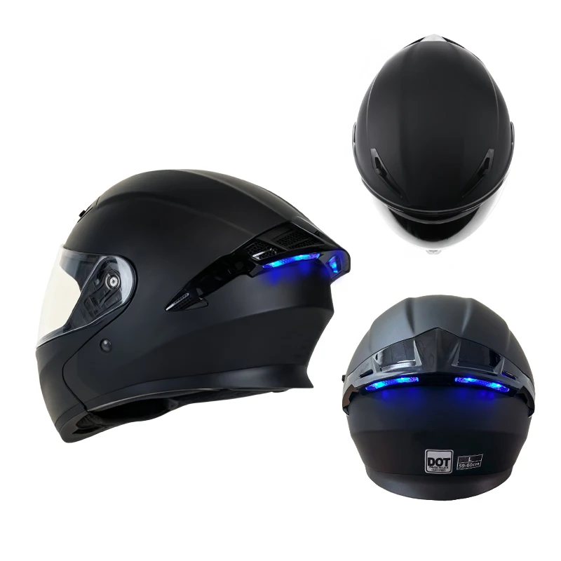 

STLF ZOOMLON LED High Quality E-Bike Helmet Flip up Cycling Moto Helmets Plegable Cascos Para Support Customize for Motorcycle H