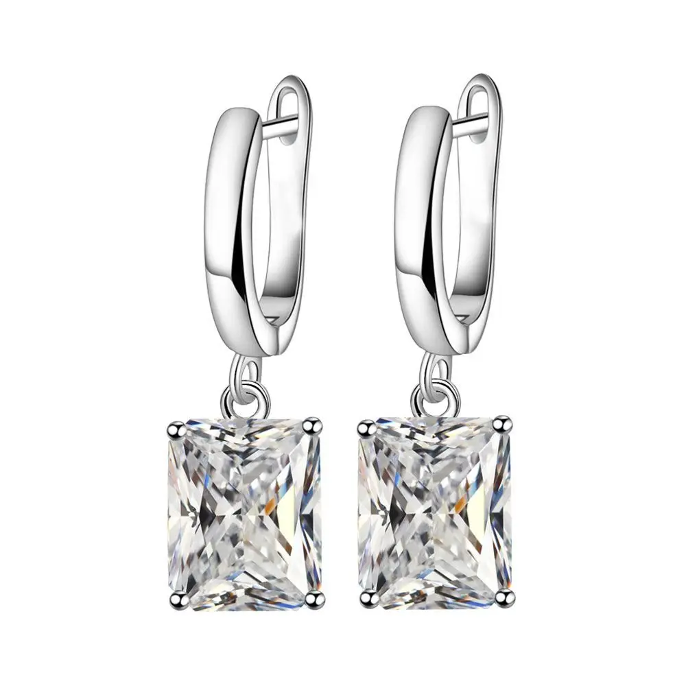 New Alloy Crystal Earrings Set Glass Diamond Simple Style Earring Jewelry Sets Exquisite Stained Water Drop Pendant Women Girls