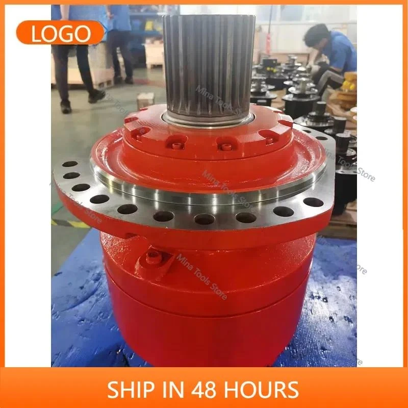 MS50 Dual Speed Hydraulic Piston Motor Low Speed High Torque Drive Shaft Without Brake