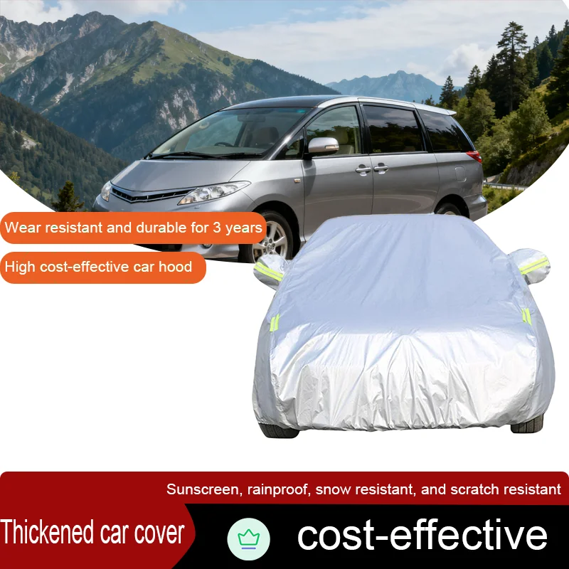 For Toyota Estima Previa Tarago Outdoor Car Cover Anti UV Sunshade, Rain and Snow Dustproof Thick Car Cover