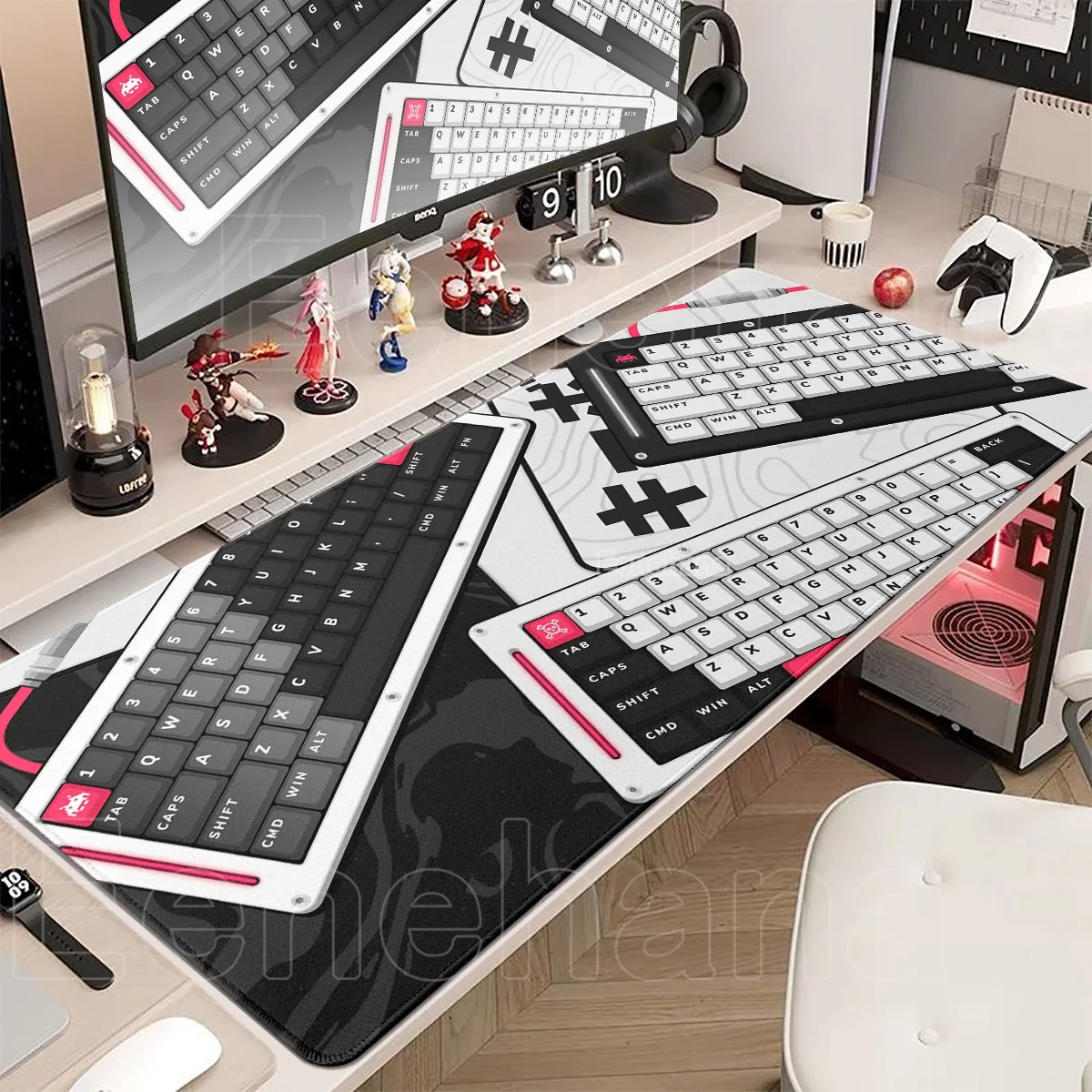 Art Mechanical Keyboard Mouse Pad XXL Special Keyboard Table Pad Game Desk Protection 87Keys Mechanical Keyboard Pad Game Player
