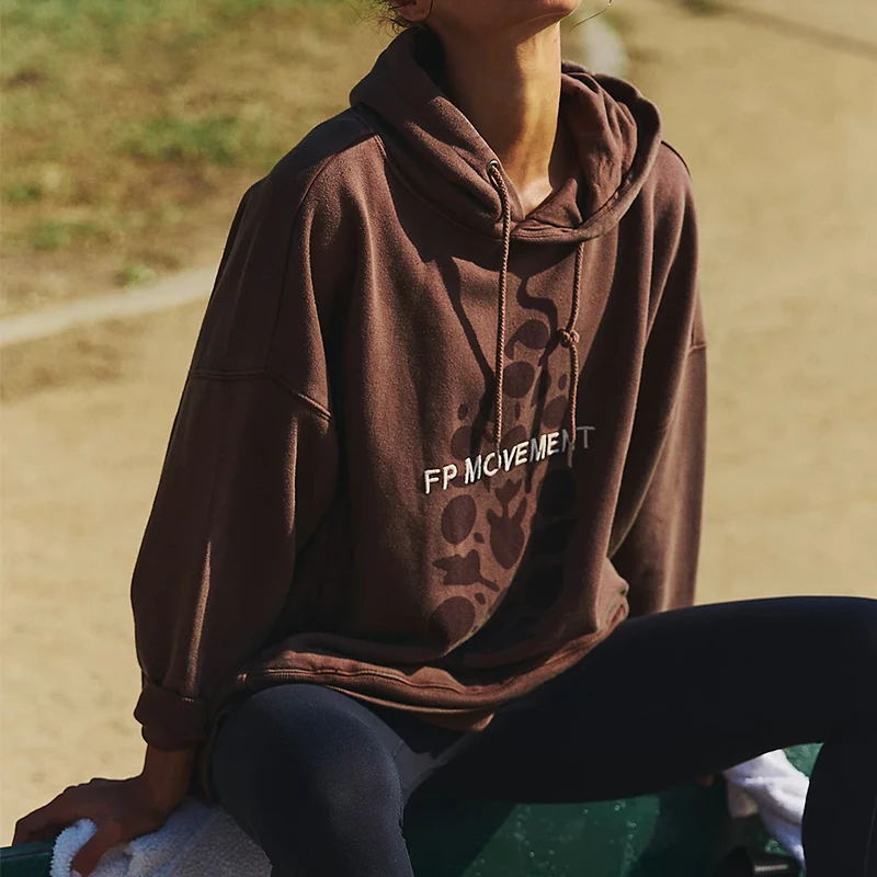 Y2K Amerikaanse retro dames sporthoodie gotische letterprint comfort losse pasvorm trui streetwear essentiële veelzijdige vrijetijdskleding