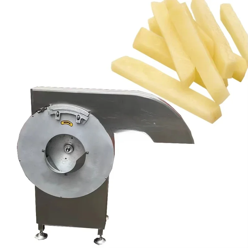 Automatic French fries cutting machine, semi-fried and frozen potato chips production line, with core motor components