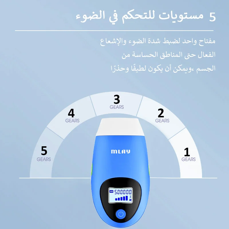 MLAY T3 Laser Epilator Permanent IPL Photoepilator Painless Electric Epilator Hair Removal Machine Depiladora 500000 Flashes