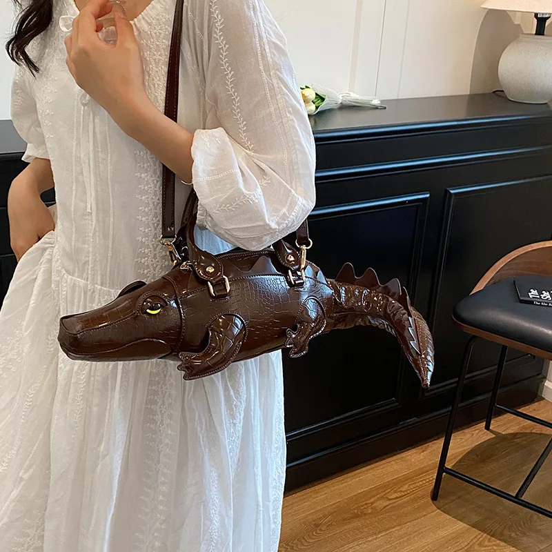 

Creative and Funny Special-shaped Handbag Winter Bag 2026 Niche Design Three-dimensional Crocodile Bag Fashion Christmas Gift