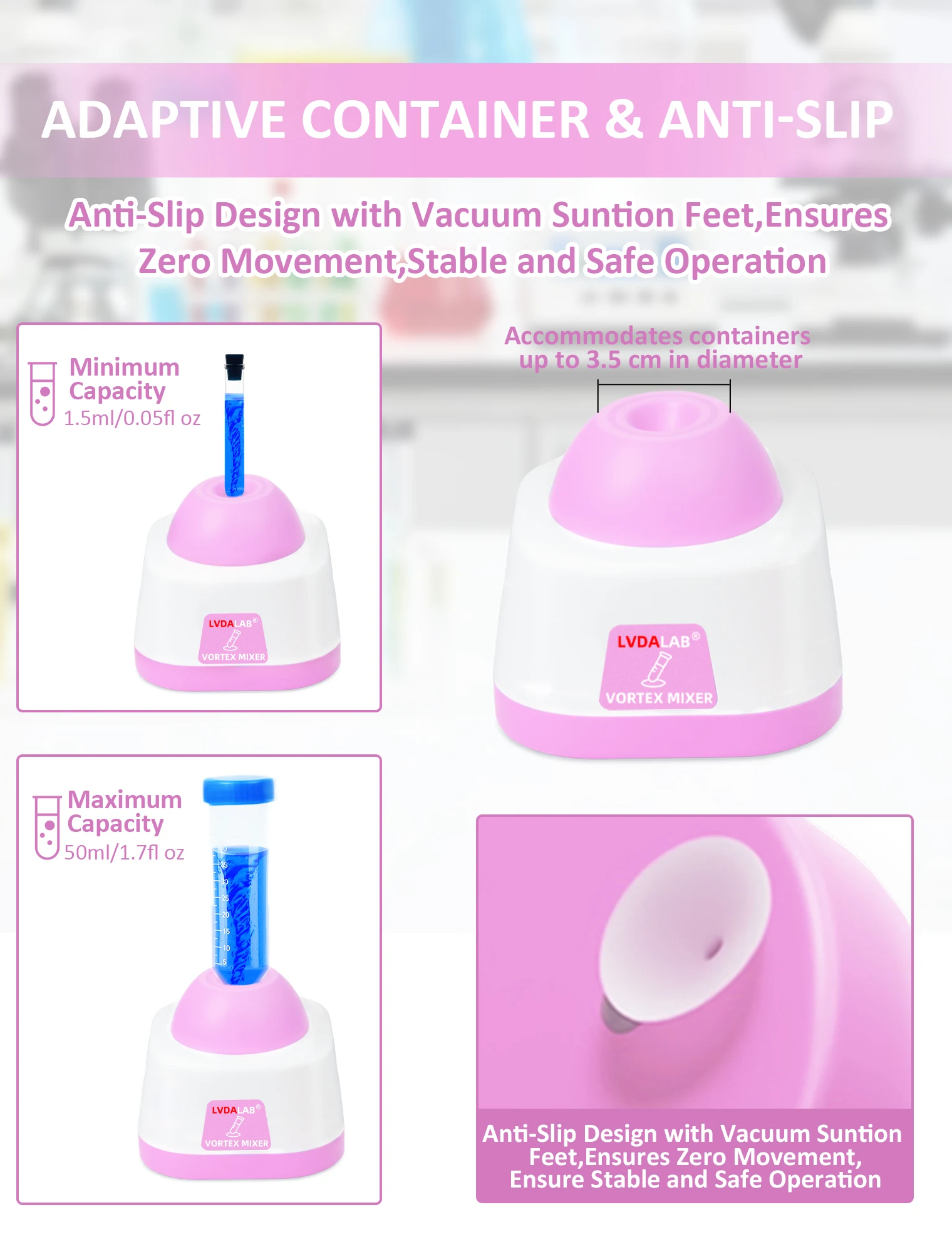 Lab Mini Vortex Mixer, Paint Mixer, 3000 rpm Model Shaker, Suitable for Nail Polish, Acrylic Paint Eyelash glue, and tattoo ink.