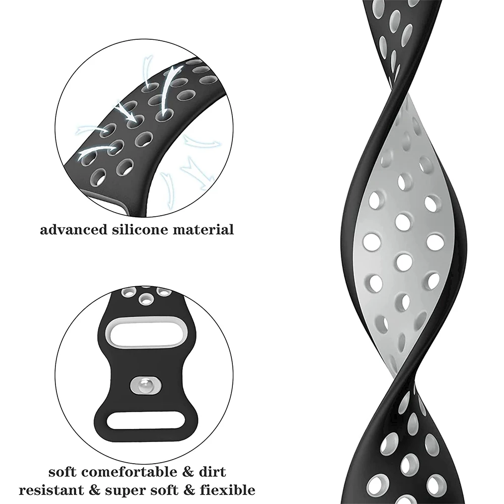 Tali silikon untuk jam tangan Apple, tali silikon untuk jam tangan Apple, 44mm 40mm 42mm 38mm 45mm 41mm 49mm, gelang dua warna, seri iWatch Ultra 8 7 6 5 4 3 SE Band
