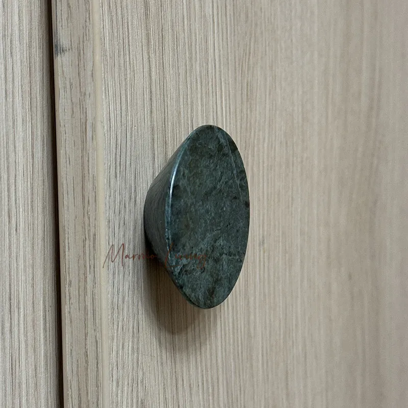 

Natural Marble Round Drawer Knobs French Style Wardrobe Door Handles Luxury Cabinet Pulls