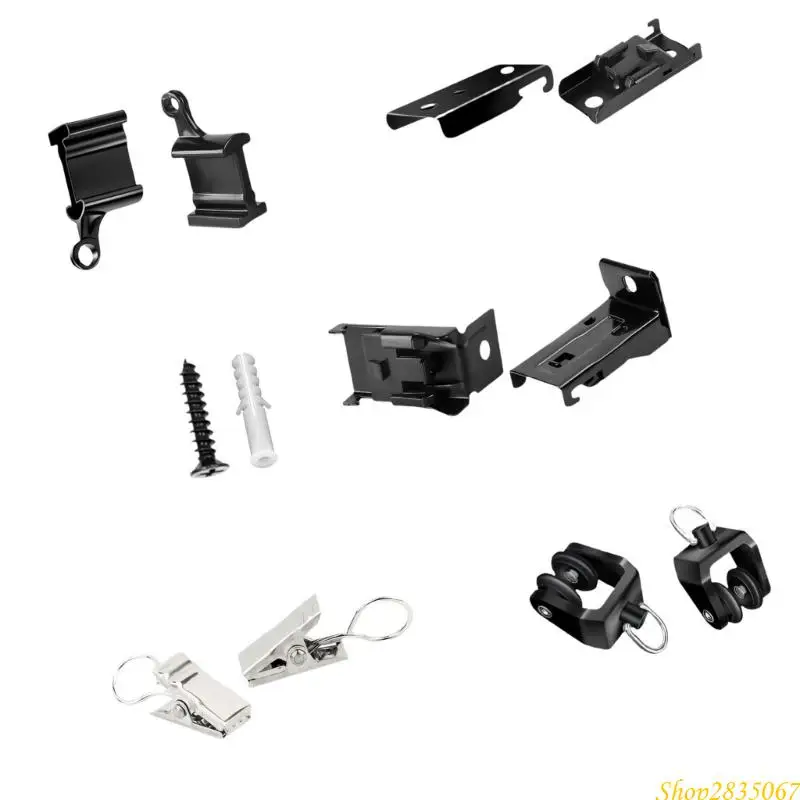 Bendable Bracket Flexible Mounting Hardware for Shower Living Room Ceiling Curtain Track Accessories Enduring 831F