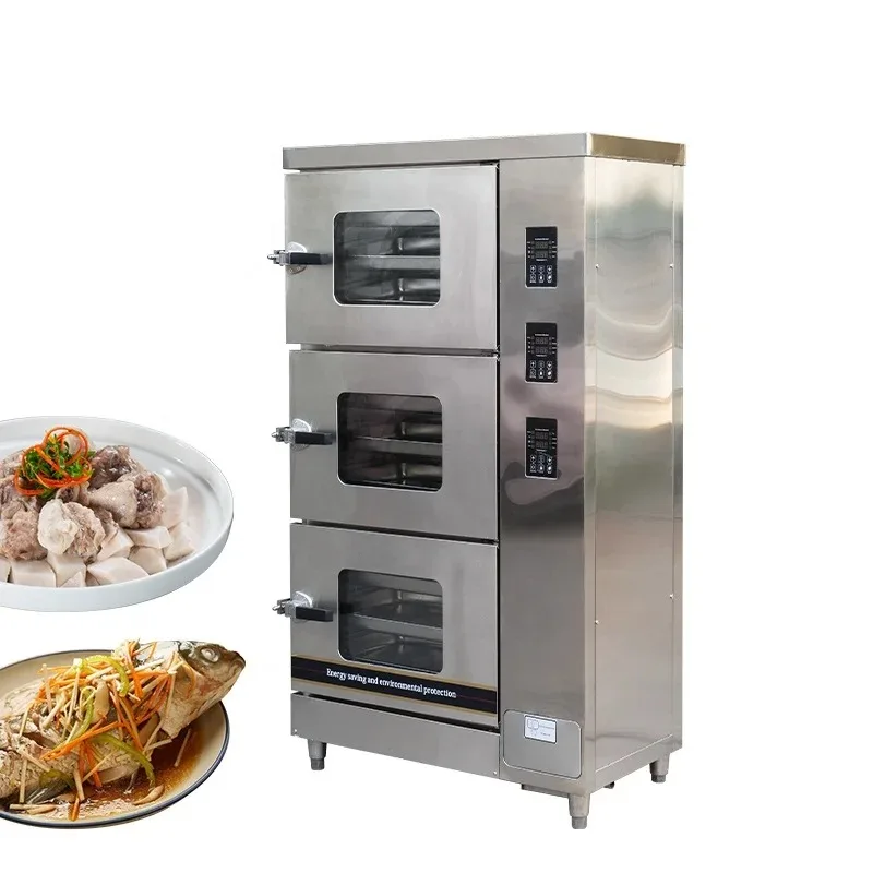 

2025 Commercial Stainless Steel Intelligent Timing Electric Steam Heated Rice Steamer Cart Steamers Cabinet