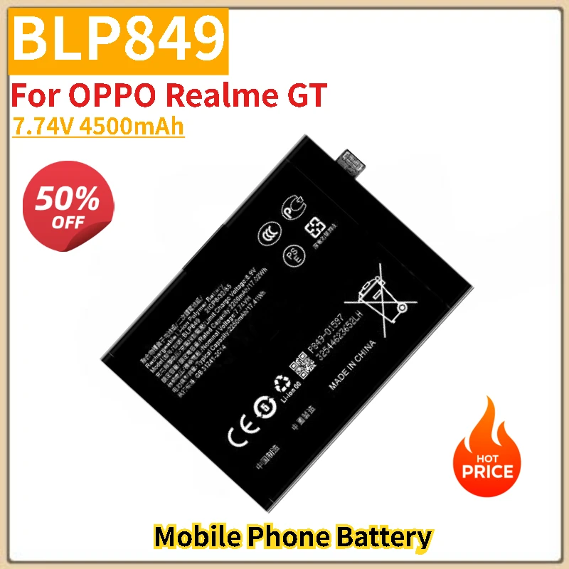 

Phone Battery BLP849 7.74V 4500mAh For OPPO Realme GT Brand-New High Quality Replacement Battery