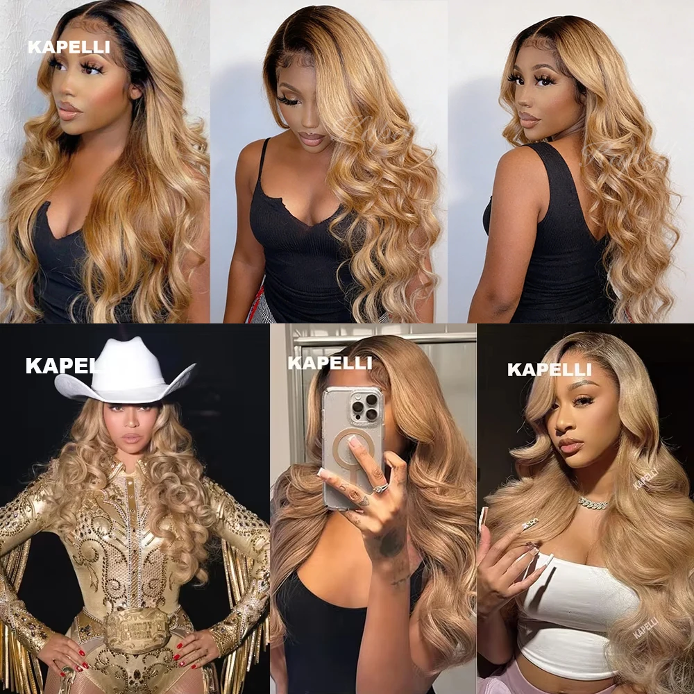 Tissage Human Hair Weaving Body Wave Human Hair Bundles 1/3/4 บราซิลต่อผม Ombre สีบลอนด์รวมกลุ่มผมมนุษย์ผมดิบ
