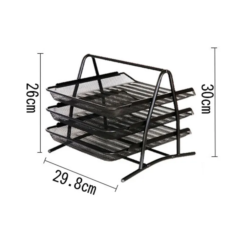 2020 Office A4 Paper Organizer Document File Letter Book Brochure Filling Tray Rack Shelf Carrier Metal Wire Mesh Storage Holder