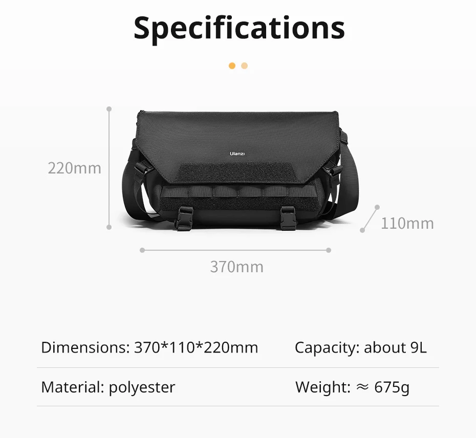 Ulanzi bc08 Schulter tasche Fotografie Umhängetasche für Stativ spiegellose Kamera Smartphone Tablet wasserdichte Tasche – Detail 12