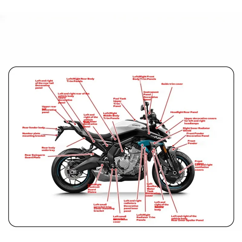 for cfmoto 675NK 2025 Front Mudguard,Fairing.Radiator Guard,Instrument Panel Cover,Full Vehicle Shell,Original Factory Parts.